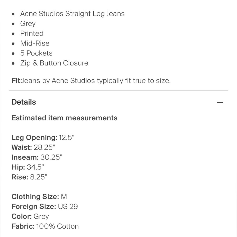 Acne studios jeans - Picture 3 of 3